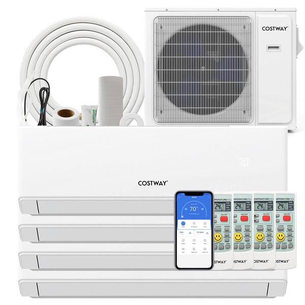36k BTU 4 Zone 7k Plus 9K Plus 12K Plus 18K BTU Mini Split Air Conditioner 23 SEER2