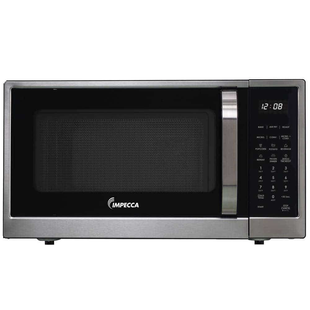 Impecca 1.3 Cu.Ft. Mutlifunction Oven. Convection, Microwave, Airfry, Roast. Stainless Steel, Silver