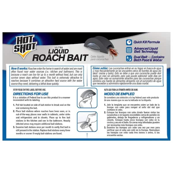 Hot Shot Ultra Liquid Roach Bait (6-Count) HG-95789-4 - The Home Depot