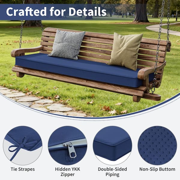 Kimunuk 36 in. x 18 in. x 3.5 in. Rectangular Outdoor Porch Swing