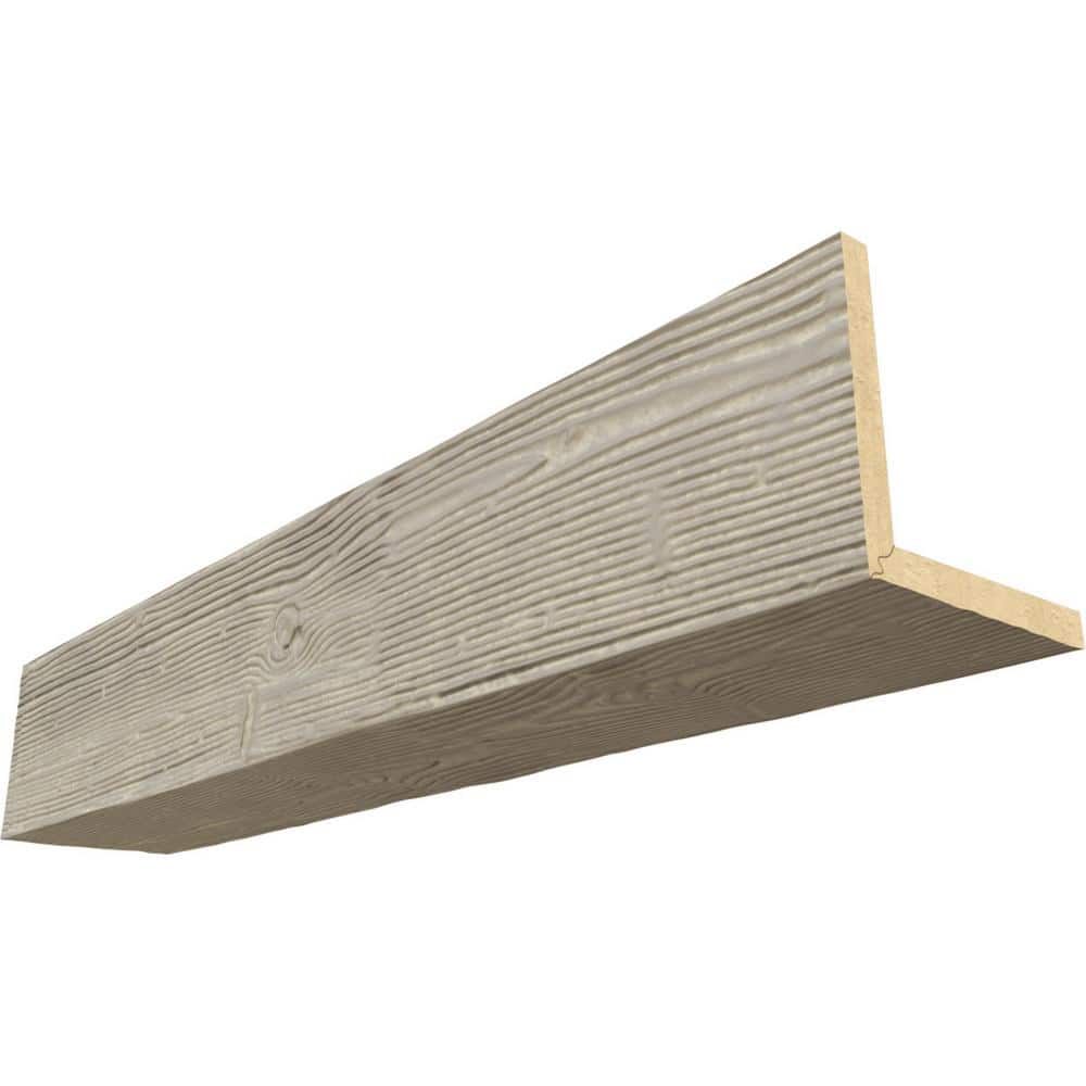 Ekena Millwork Endurathane 12 in. H x 4 in. W x 22 ft. L Sandblasted Cashmere Faux Wood Beam