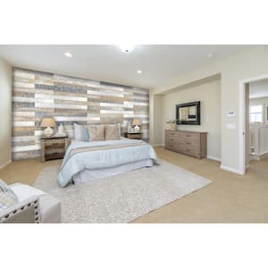 1/4 in. x 5 in. x 4 ft. White/Whitewash/Gray Mixed Wood Wall Planks Weathered Barn Wood Boards (10 sq. ft. Per Pack)