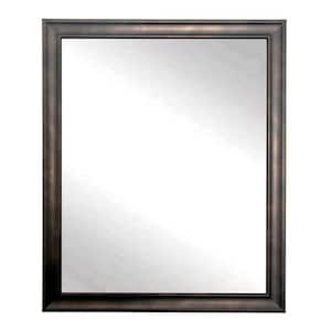 Medium Rectangle Brown Modern Mirror (36 in. H x 30 in. W)