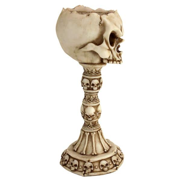 15oz Recycled Glass Skull Candle – Adorn + Garnish