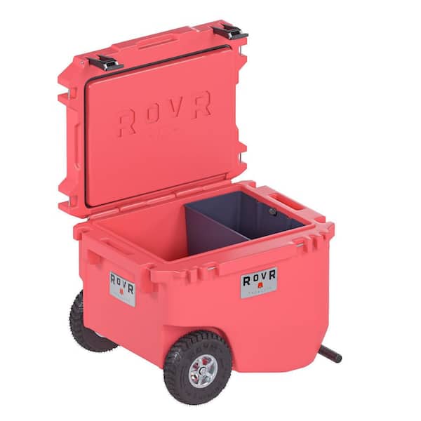 RollR 60 qt. Wheeled Hard Cooler with Tow Handle (CORAL)