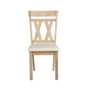 Vista Hills Light Brown and Beige Polyester Padded Dining Side Chair (Set of 2) and Care Kit