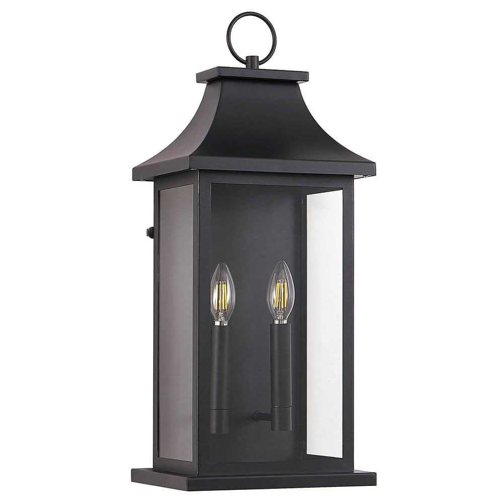 22 in. Black Outdoor Coach Sconce Wall Light Porch Light Patio Light - Dusk to Dawn Sensor, E12 Base, No Bulb Included price history on PriceWatchPro