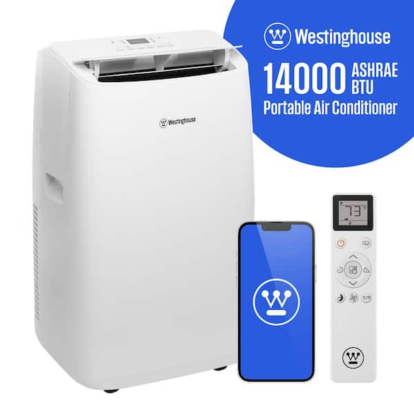Westinghouse 14,000 BTU Portable Air Conditioner Cools 700 Sq. Ft. with 3-in-1 Operation in White