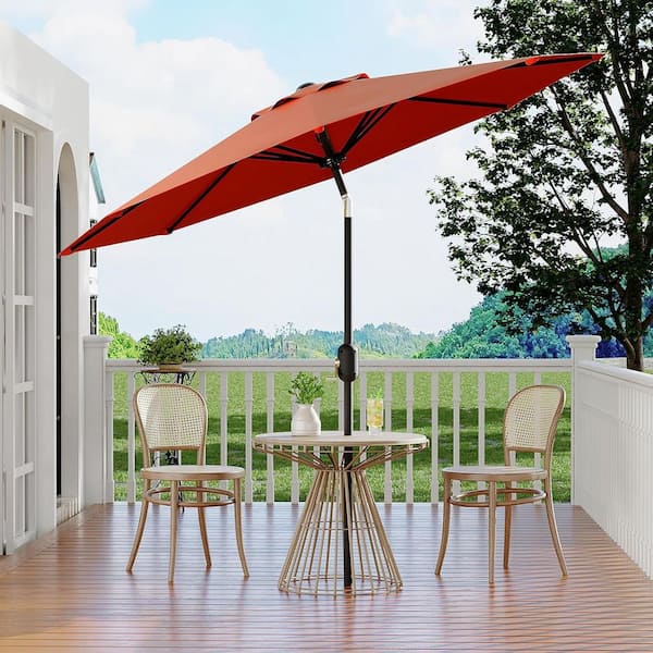 2.5 patio umbrella stand Nuu Garden Outdoor 26 lb. Round Umbrella Base, Polyethylene and Concrete, Brown, One Size
