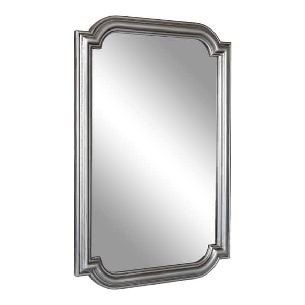Kate and Laurel Kinsman 24.00 in. W x 35.87 in. H Silver Rectangle Classic Framed Decorative Wall Mirror