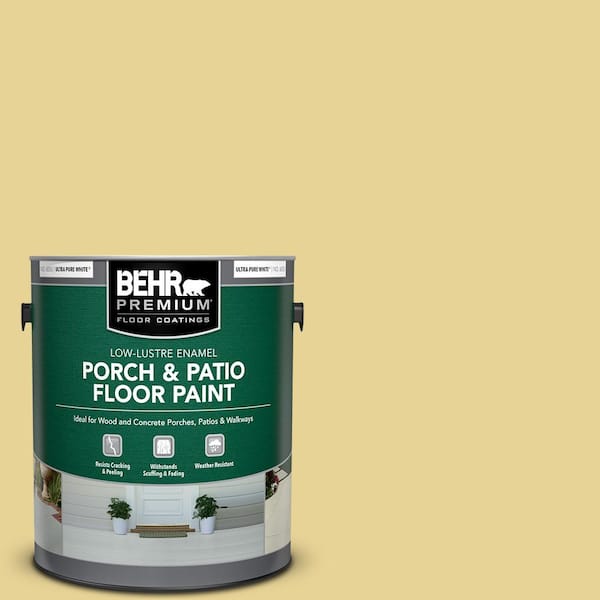BEHR PREMIUM 1 gal. #390D-4 Honey Beige Low-Lustre Enamel Interior/Exterior Porch and Patio Floor Paint