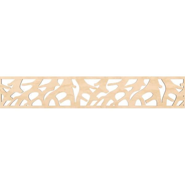 Ekena Millwork Manton Fretwork 0.25 in. D x 46.625 in. W x 8 in. L Birch Wood Panel Moulding