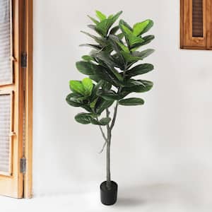 5 ft. Real Touch Artificial Fiddle Leaf Fig Tree in Pot