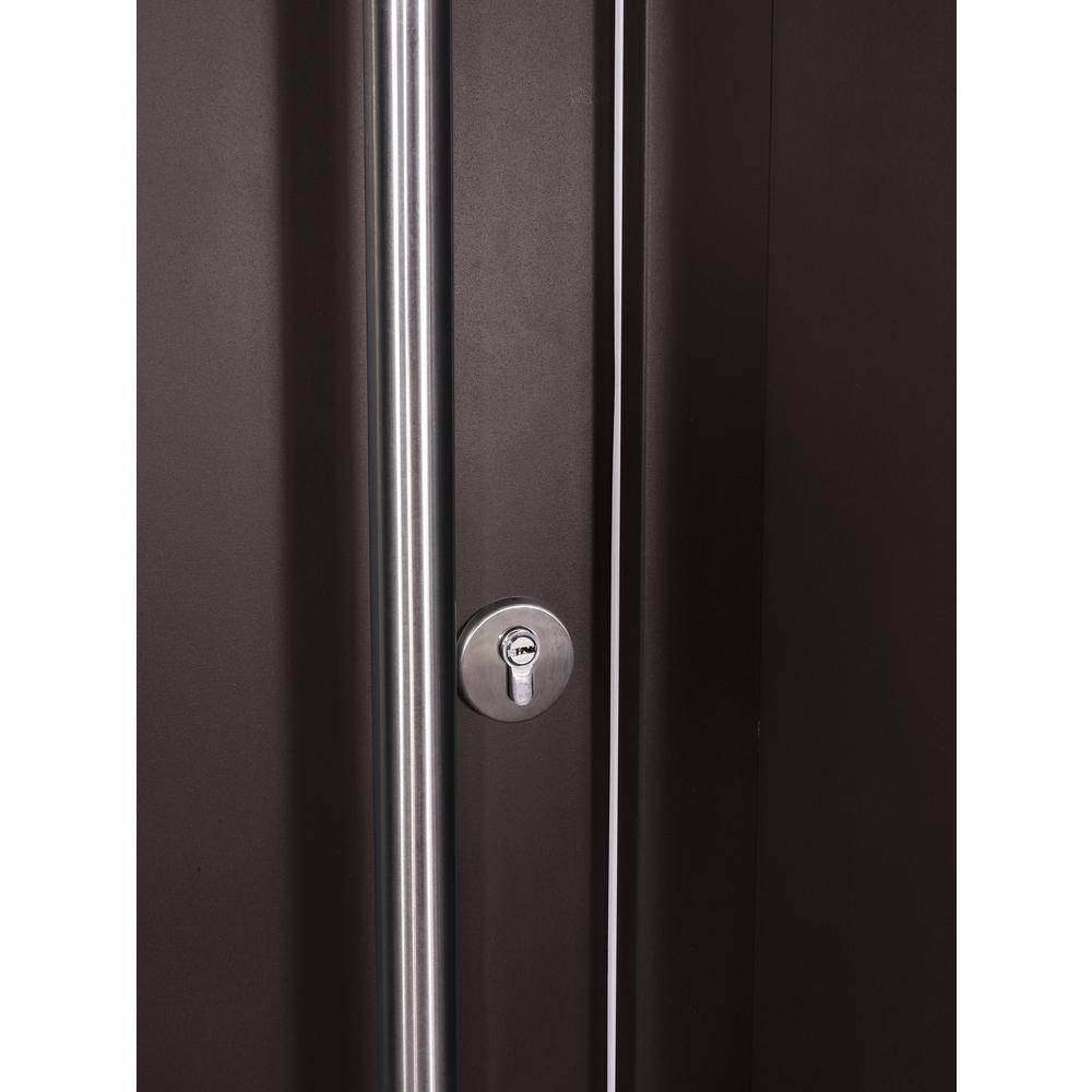 Aura Anthracite and Brown Zinc-Galvanized Steel Screen Door