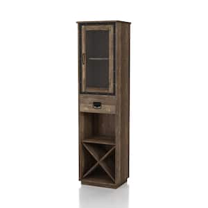 Vimer Reclaimed Oak Tower Cabinet with 1-Drawer and 1-Shelf