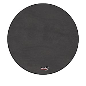 60 in. Round Portable and Reusable 4-Layer Fireproof Under Grill Mat, Black