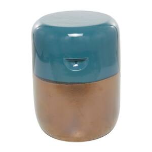 18 in. Blue Contemporary Stoneware Accent tables