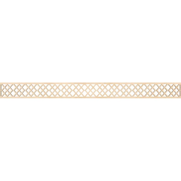 Ekena Millwork Hadley Fretwork 0.25 in. D x 46.375 in. W x 4 in. L Birch Wood Panel Moulding