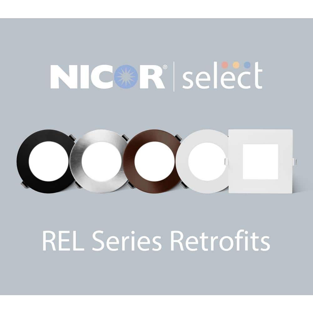 Nickel 4'' Round LED Canless Recessed Lighting Kit