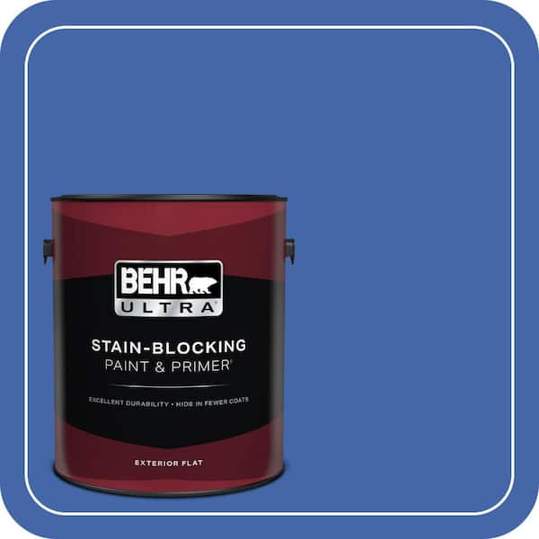 BEHR ULTRA 1 gal. #P530-6 Indigo Batik Flat Exterior Paint & Primer
