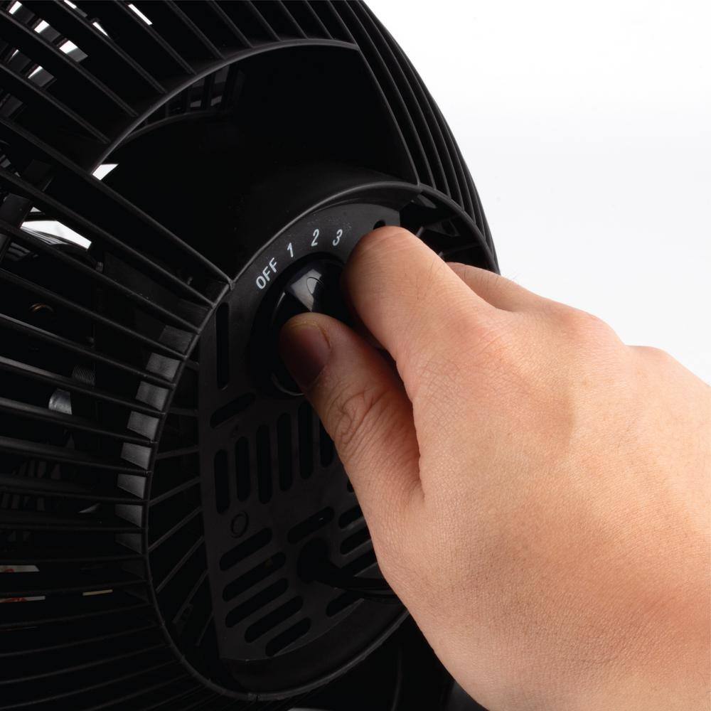 Black Matte Portable 7-Inch Desk Fan with Adjustable Tilt