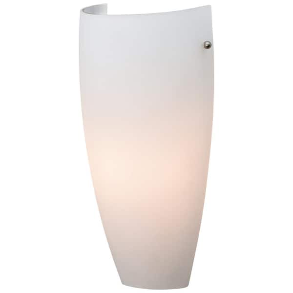 Access Lighting Daphne 1-White Light Wall Sconce with Opal Glass Shade