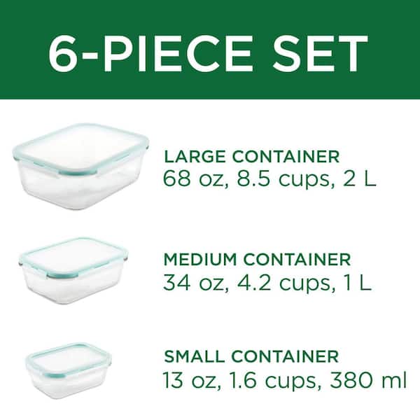 Lock & Lock Lock & Lock LLG423 14 oz Purely Better Glass Rectangular Food Storage  Container; Clear LLG423