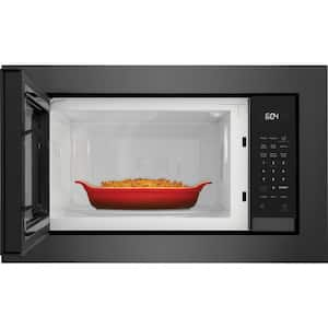 24 in. 2.2 cu ft Electric Built-In Microwave in Black Stainless Steel with Sensor Cook