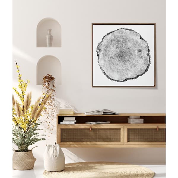 Kate and Laurel Tree Rings by F2Images Framed Nature Canvas Wall Art Print  30.00 in. x 30.00 in. . 220079 - The Home Depot