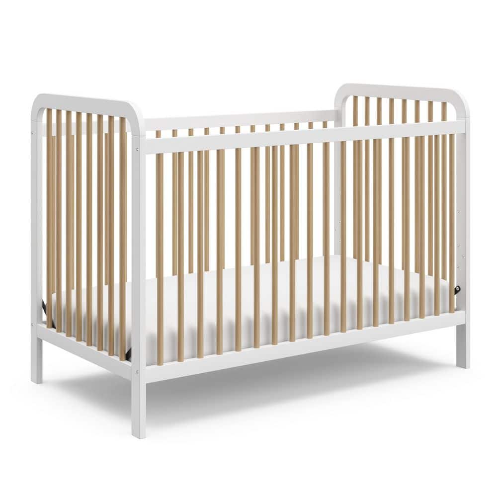 Storkcraft Pasadena White with Driftwood 3-in-1 Convertible Crib -  04522-571