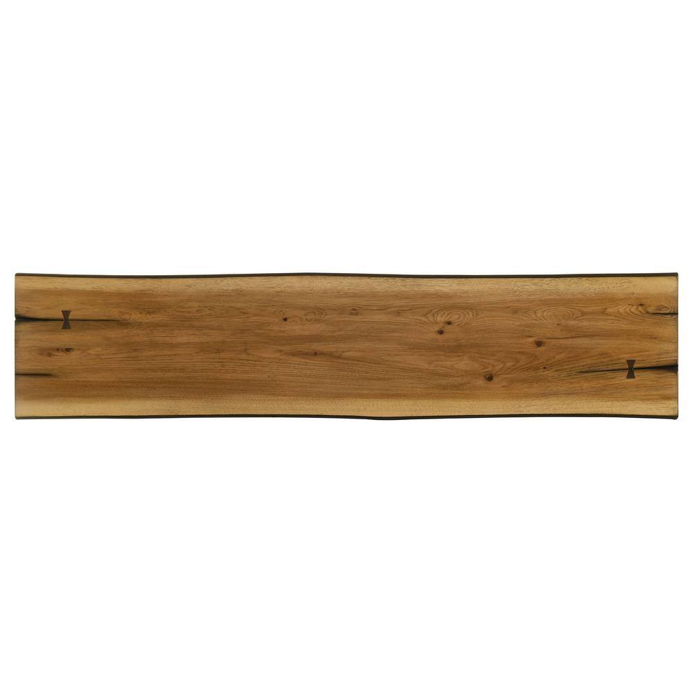 Bexley 70'' Transitional Trestle Dining Bench in Natural Honey