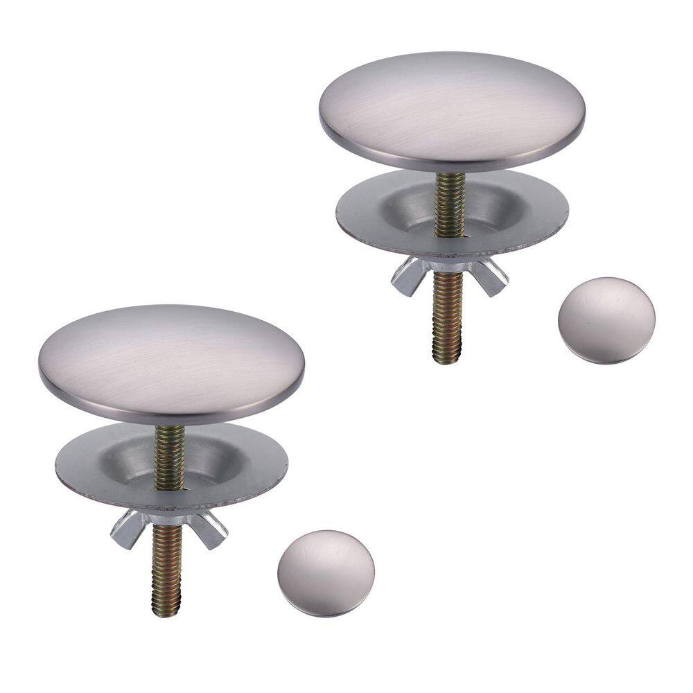 2 in. Kitchen Round Brass Sink Hole Cover in Brushed Nickel(2-Pack) price history on PriceWatchPro