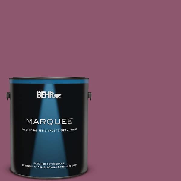 BEHR MARQUEE 1 gal. #PPU1-17 Majestic Orchid Satin Enamel Exterior Paint & Primer