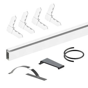 5/16 in. x 48 in. White Window Screen Accessory Frame Kit