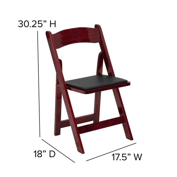 Flash Furniture Hercules Series Mahogany Wood Folding Chair with