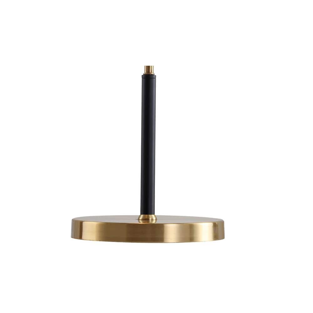 22.5" Black and Brass Gold Metal Desk Lamp with LED Bulb