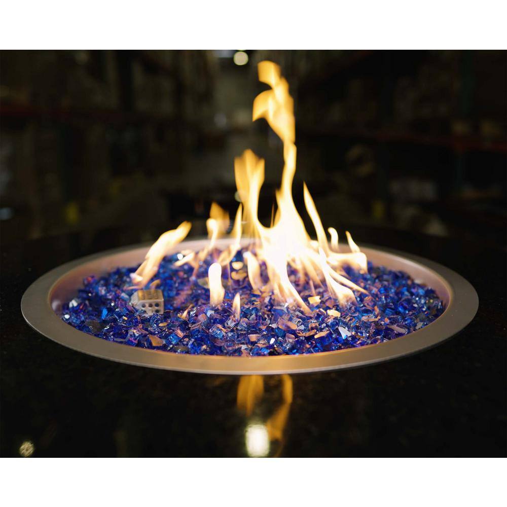19" Round Stainless Steel Propane Fire Pit Burner Kit with Electronic Ignition