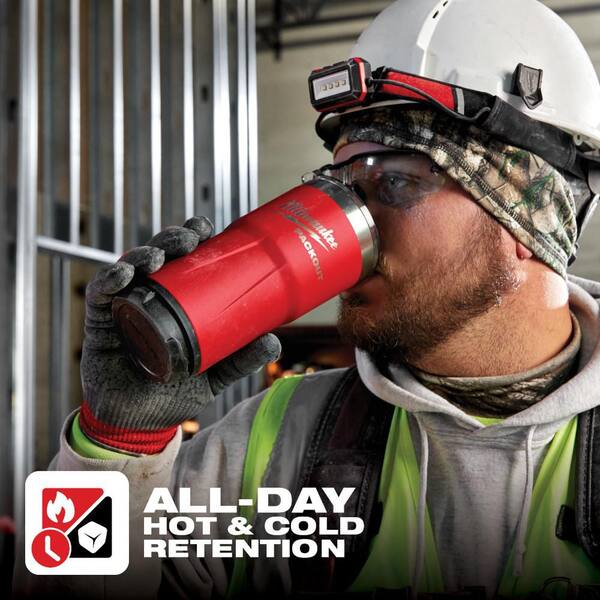 Milwaukee PACKOUT Red 20 oz. Tumbler 48-82-8392R - The Home Depot