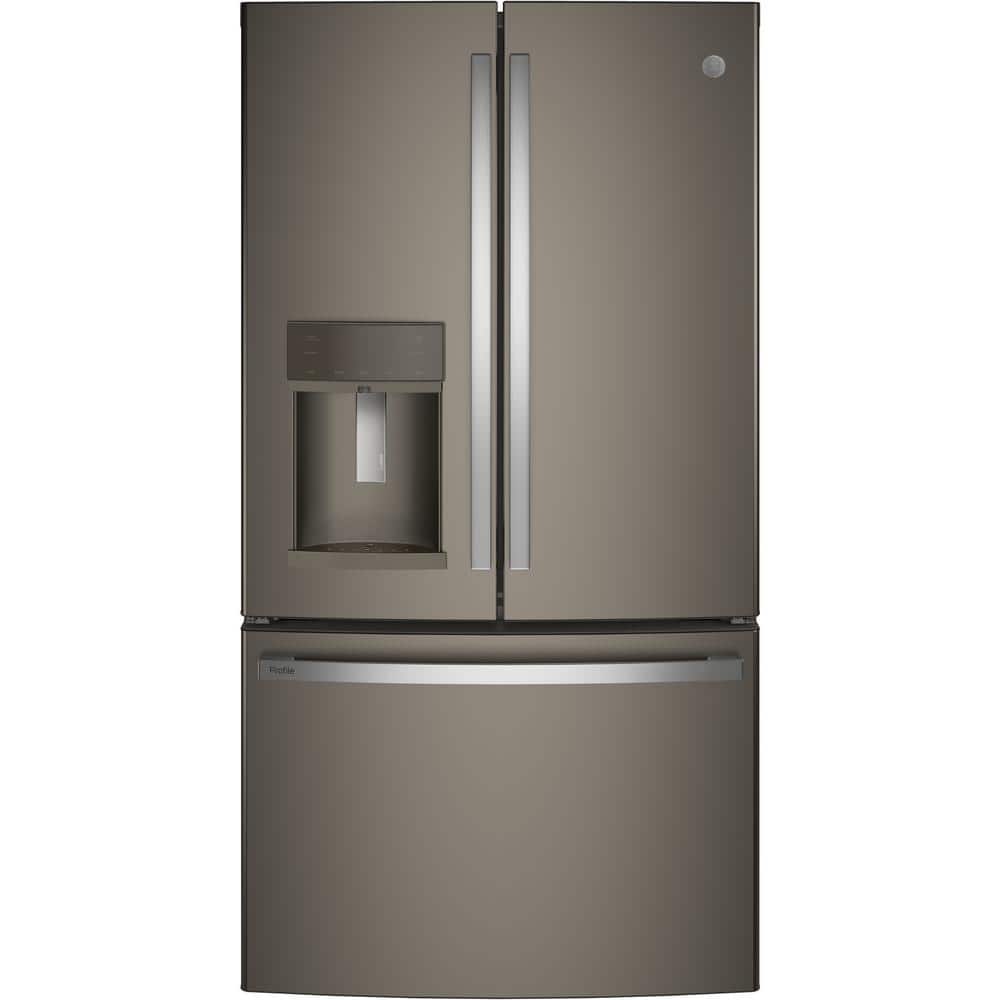 GE Profile 27.8 cu. ft. French Door Refrigerator with Hands-Free Autofill in Slate, Fingerpint Resistant and ENERGY STAR, Fingerprint Resistant Slate -  PFE28KMKES