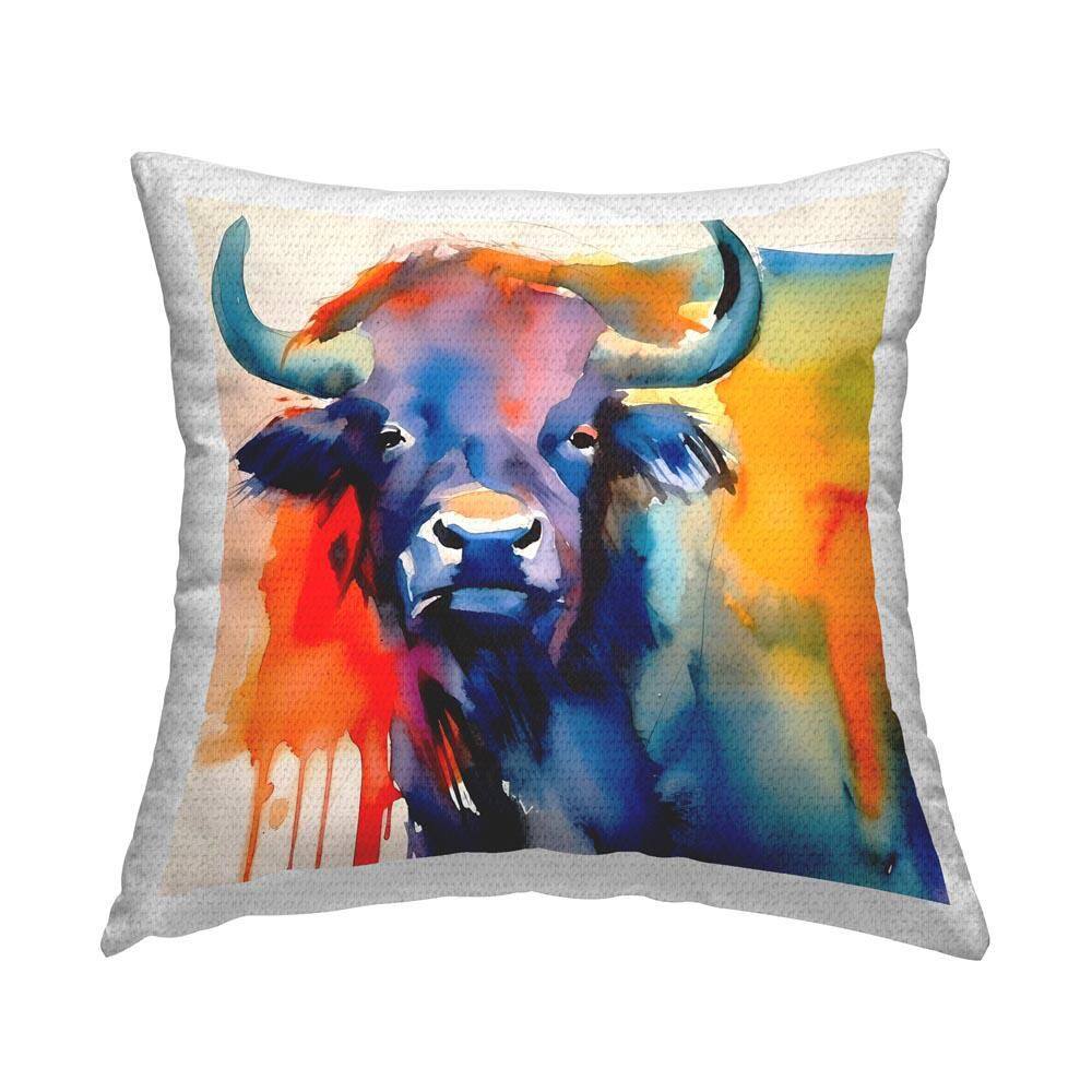 Longhorn Abstract Hues Outdoor Printed Throw Pillow by Walker Noble price history on PriceWatchPro