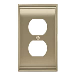 Gold 1-Gang Duplex Outlet Wall Plate (1-Pack)