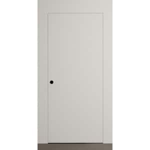 Invisible Reverse Frameless 18in. x 80in. Right Hand Primed White Wood Single Prehung Interior door w/ Concealed Hinges