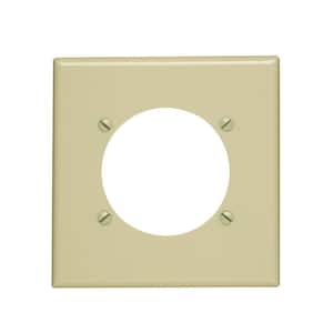 Ivory 2-Gang Single Outlet Wall Plate (1-Pack)
