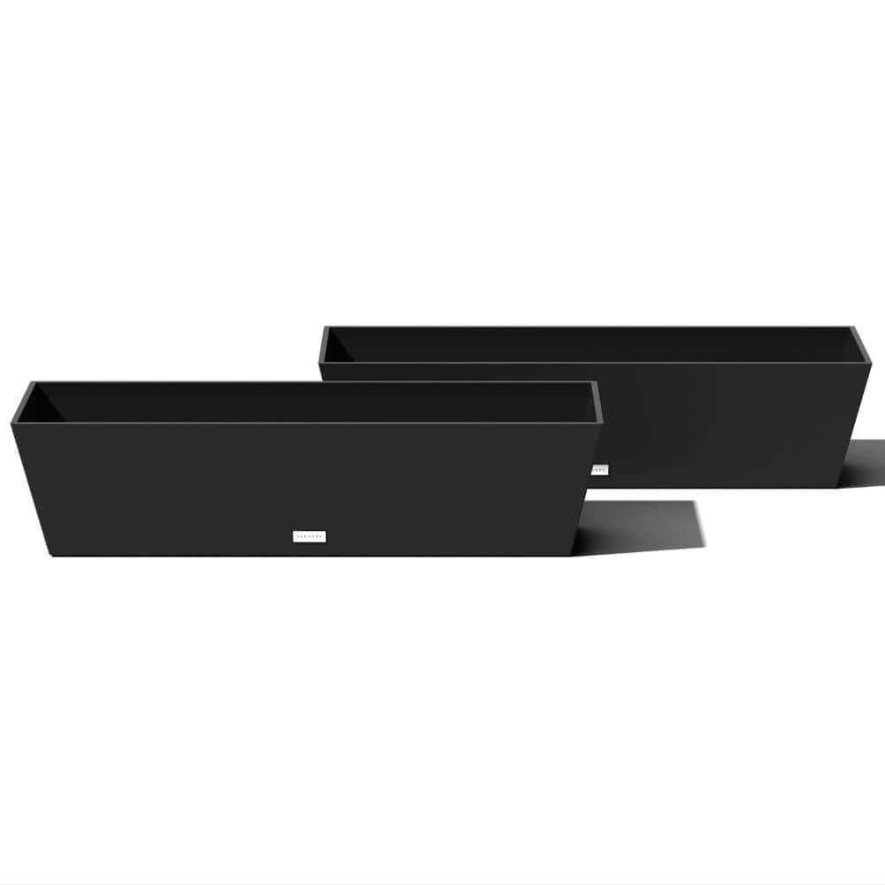 Rectangular Window Box Planter 2 PCS Window Box Planter,Long Rectangular Planter for Indoor or Outdoor ...
