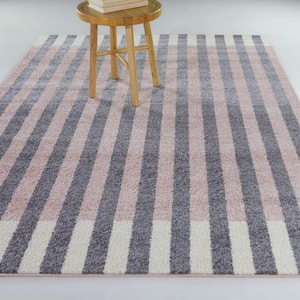 Matilde Pink 5 ft. x 7 ft. Striped Area Rug