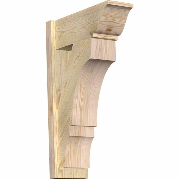 Ekena Millwork 8 in. x 32 in. x 20 in. Douglas Fir Balboa Traditional Rough Sawn Outlooker