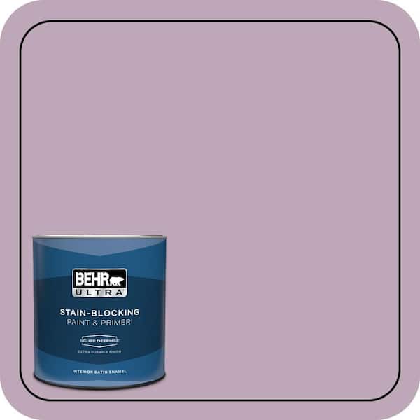 BEHR ULTRA 1 qt. #680F-4 Soft Heather Extra Durable Satin Enamel Interior Paint & Primer