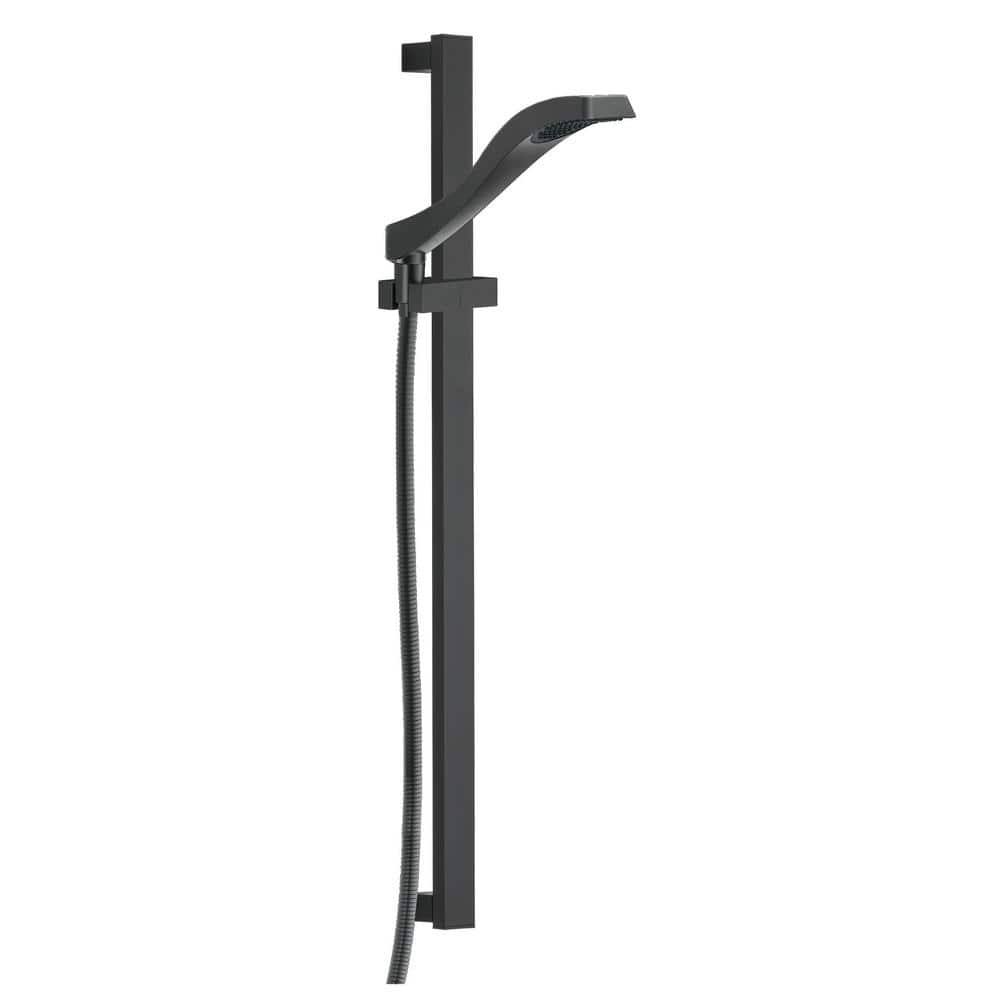 Delta Dryden 1-Spray Wall Bar with Handheld Shower Head in Matte Black (Valve Not Included)
