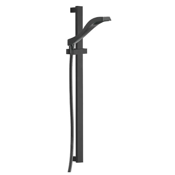 Delta Dryden 1-Spray Wall Bar with Handheld Shower Head in Matte Black (Valve Not Included)