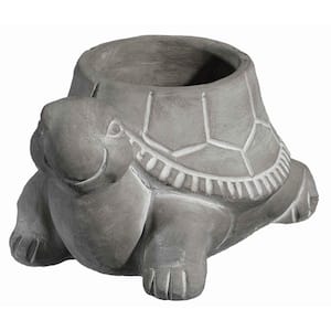 Small Natural Cement Turtle Planter
